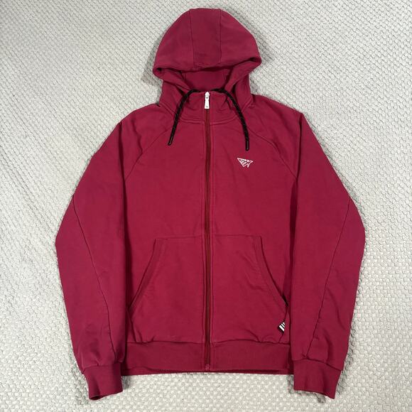 Greatness Is A Process Men's Maroon Full Zip Hoodie Sz S - Picture 1 of 9